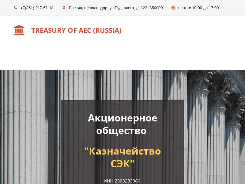 treasuryofrussia.com last screenshot