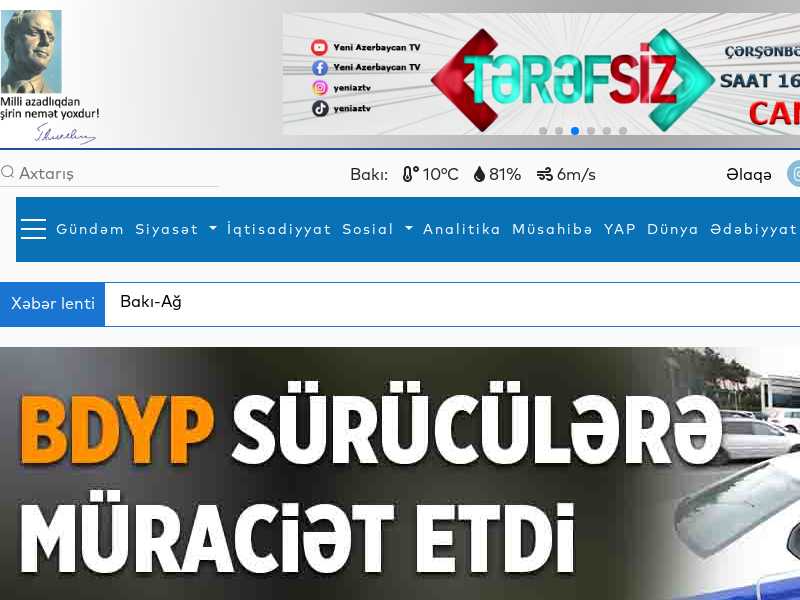 yeniazerbaycan.com last screenshot